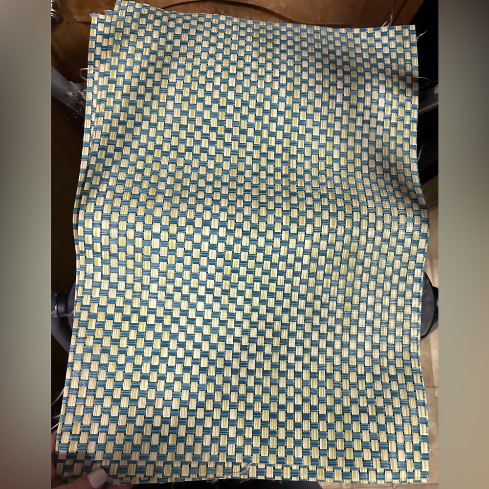 4 Green/blue checkered placemats